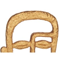 Decorative Figure Face Golden 19,5 x 38 x 10,5 cm (4 Units)