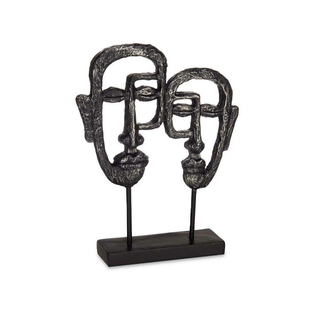 Figurine Décorative Visage Noir 27 x 32,5 x 10,5 cm (4 Unités)