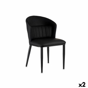 Armchair Circular Black Steel 51 x 83,5 x 54 cm (2 Units)