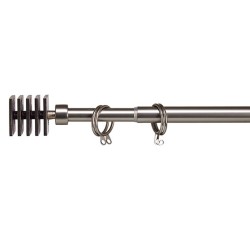 Curtain Bar Extendable Squared Silver Iron 4,5 x 125,5 x 4,5 cm (12 Units)