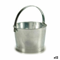 Plant pot Ibergarden NAVI-AR-280 Silver Zinc Bucket 25 x 30 x 26,5 cm (12 Units)