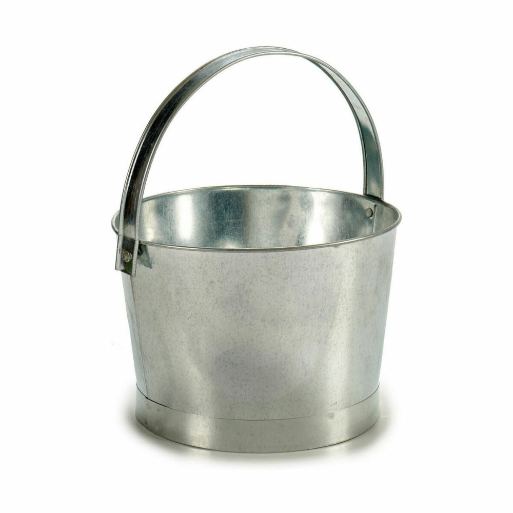 Plant pot Ibergarden NAVI-AR-280 Silver Zinc Bucket 25 x 30 x 26,5 cm (12 Units)