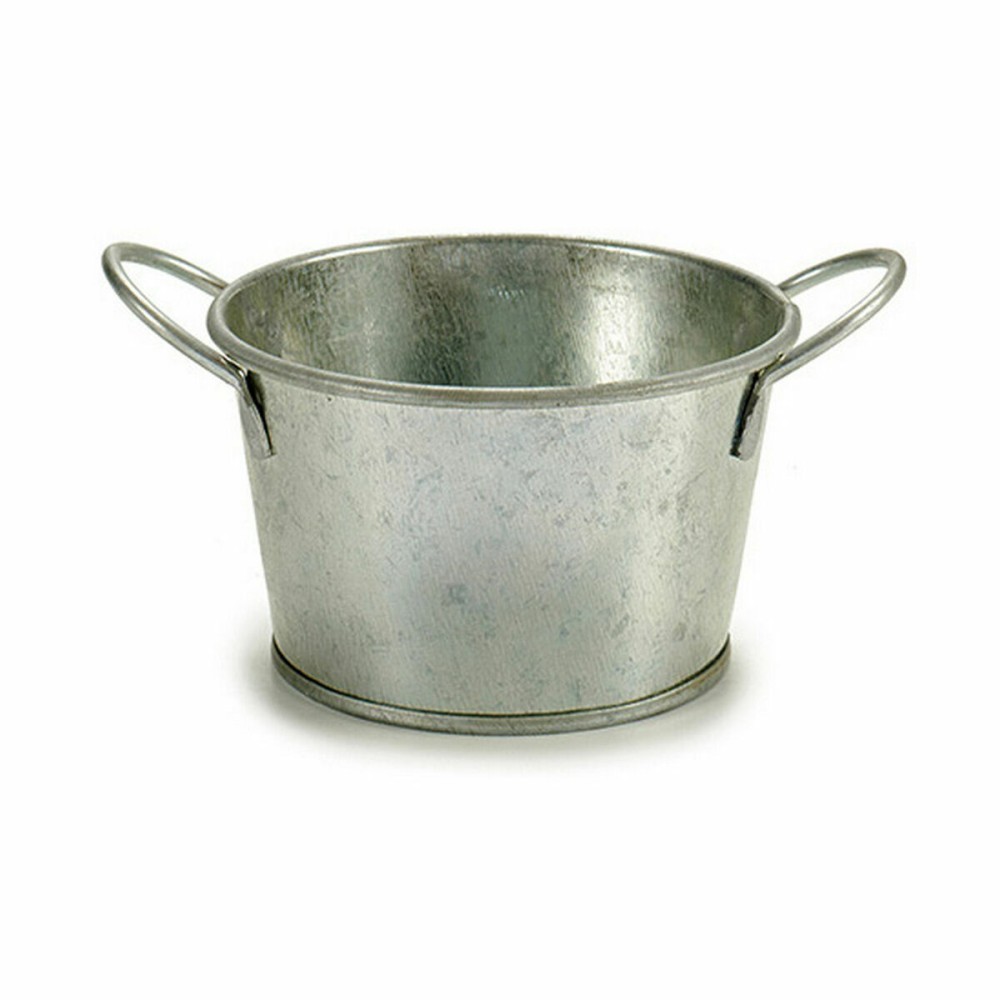 Cache-pot Ibergarden F60325-B Argenté Zinc Seau 17,8 x 8 x 12,3 cm (72 Unités)