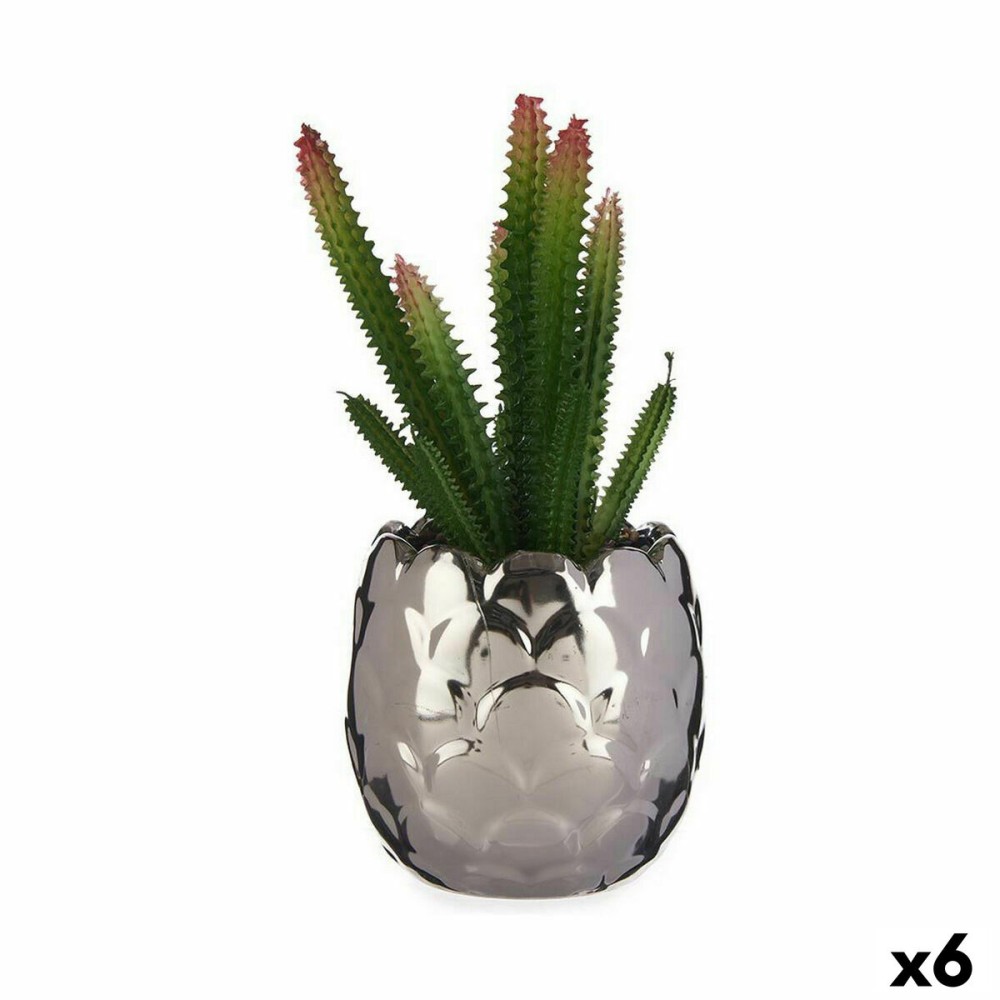 Decorative Plant Ibergarden HY2-44 Ceramic Plastic Cactus 10 x 20 x 10 cm (6 Units)