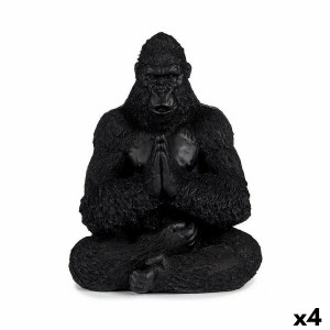 Deko-Figur Gorilla Yoga Schwarz 16 x 28 x 22 cm (4 Stück)