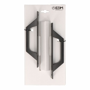 Anses EDM 85460 6804 Noir Aluminium Droite 200 x 25 mm (2 Unités)