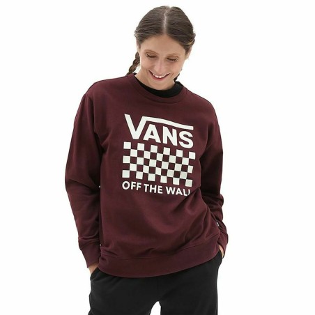 Damen Sweater ohne Kapuze Vans Lock Box Crew-B Granatrot