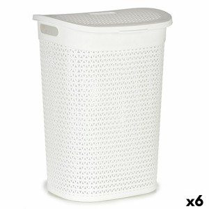 Panier à linge Kipit 4790-3 Blanc Plastique 60 L 43,5 x 57,5 x 34 cm (6 Unités)