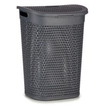 Laundry Basket Kipit 4790-2 Anthracite Plastic 60 L 43,5 x 57,5 x 34 cm (6 Units)