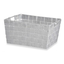 Multi-purpose basket Kipit A3-6883 White Cloth 30,4 x 14 x 20 cm (18 Units)