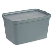 Boîte de rangement avec couvercle Kipit TP596-2 Gris Plastique 24 L 29,3 x 24,5 x 45 cm (6 Unités)