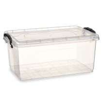 Boîte de rangement avec couvercle Kipit TP546-1 Transparent Plastique (12 Unités)