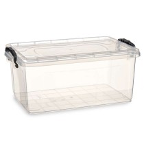 Storage Box with Lid Kipit TP546-1 Transparent Plastic (12 Units)