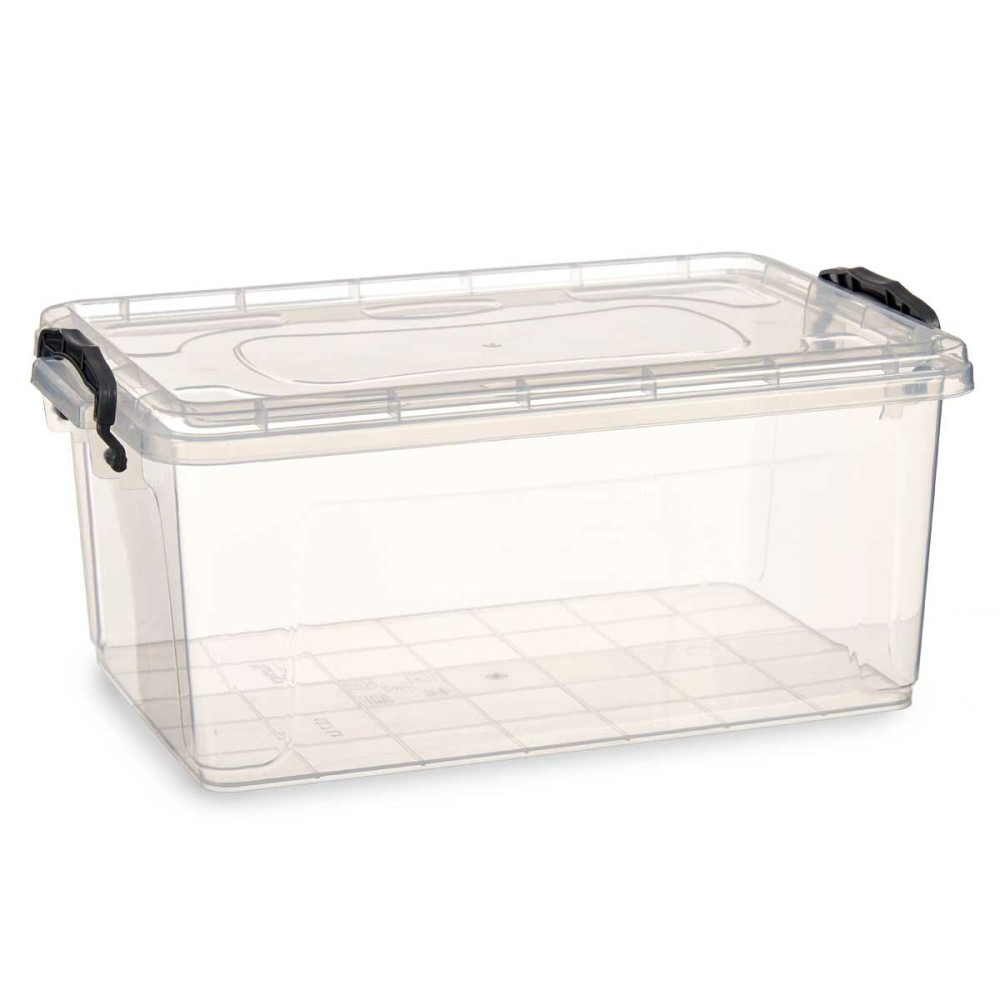 Storage Box with Lid Kipit TP546-1 Transparent Plastic (12 Units)