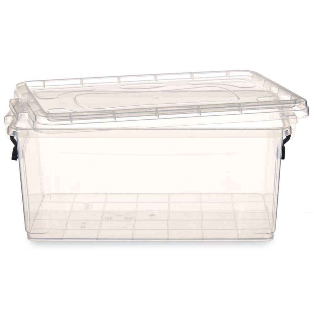 Storage Box with Lid Kipit TP546-1 Transparent Plastic (12 Units)