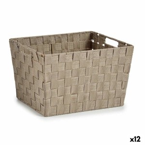 Panier à linge Kipit A3-6875 Beige Tissu 10 L 25 x 20 x 35,5 cm (12 Unités)