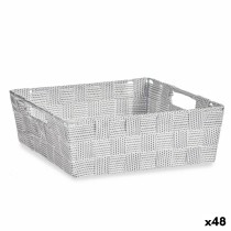 Panier Multi-usages Kipit A3-693109 Blanc Tissu 3 L 23 x 8 x 27 cm 27 x 8 x 23 cm (48 Unités)