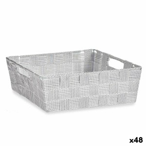 Panier Multi-usages Kipit A3-693109 Blanc Tissu 3 L 23 x 8 x 27 cm 27 x 8 x 23 cm (48 Unités)
