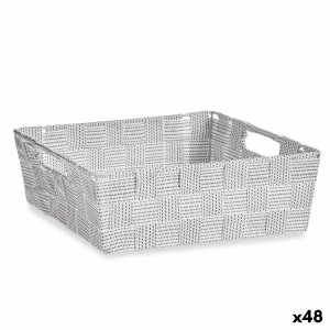 Panier Multi-usages Kipit A3-693109 Blanc Tissu 3 L 23 x 8 x 27 cm (48 Unités)