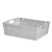 Panier Multi-usages Kipit A3-693109 Blanc Tissu 3 L 23 x 8 x 27 cm 27 x 8 x 23 cm (48 Unités)