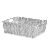 Panier Multi-usages Kipit A3-693109 Blanc Tissu 3 L 23 x 8 x 27 cm (48 Unités)