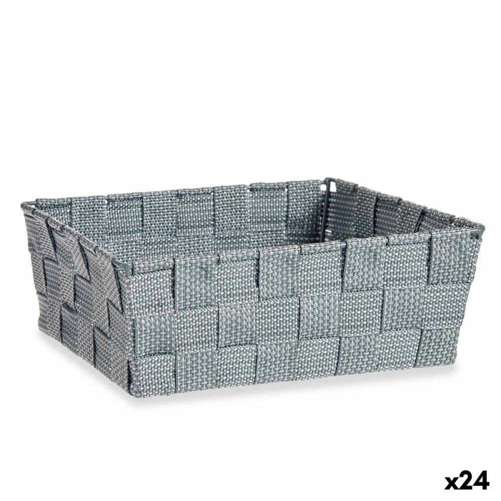 Mehrzweckkorb Kipit A3-6930A9 Grau Stoff 2,4 L 20 x 8 x 24 cm (24 Stück)