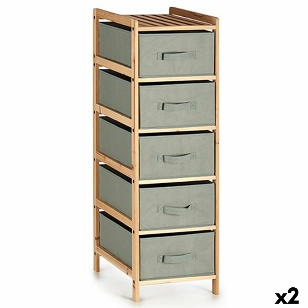 Chest of drawers Kipit FEA05-36GR Grey 34 x 103 x 36 cm (2 Units)