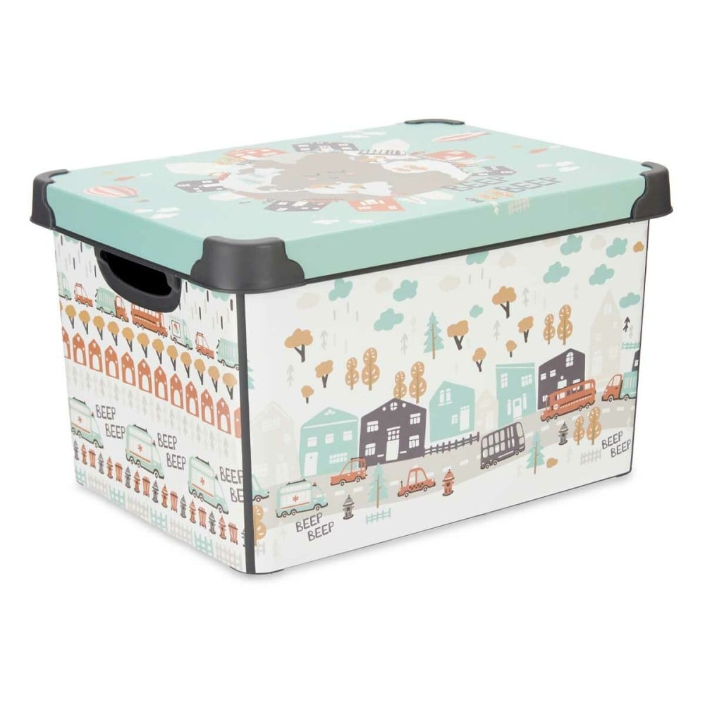 Aufbewahrungsbox mit Deckel Kipit STYLE BOX-17L-6 Kunststoff Straße 17 L 27,5 x 22 x 36,5 cm Für Kinder (12 Stück)