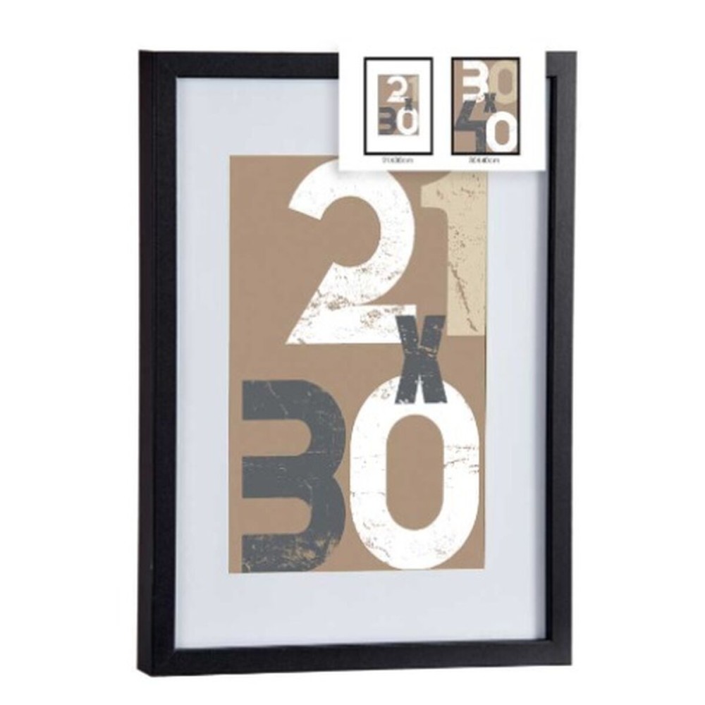 Bilderrahmen für die Wand Schwarz Glas Holz MDF 32,5 x 2,5 x 42,5 cm (6 Stück)