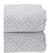 Bedspread (quilt) 180 x 260 cm Geometric Grey (4 Units)