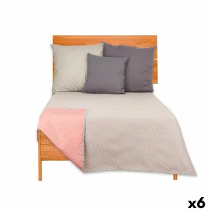 Couette réversible 240 x 260 cm Gris Rose (6 Unités)