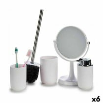 Badezimmer Set Berilo CN-B6369-W Weiß Polypropylen 4 Stücke (6 Stück)