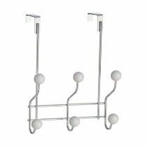 Door Coat Rack Berilo W4742-6H White Metal Plastic 10 x 22 x 26 cm (24 Units)