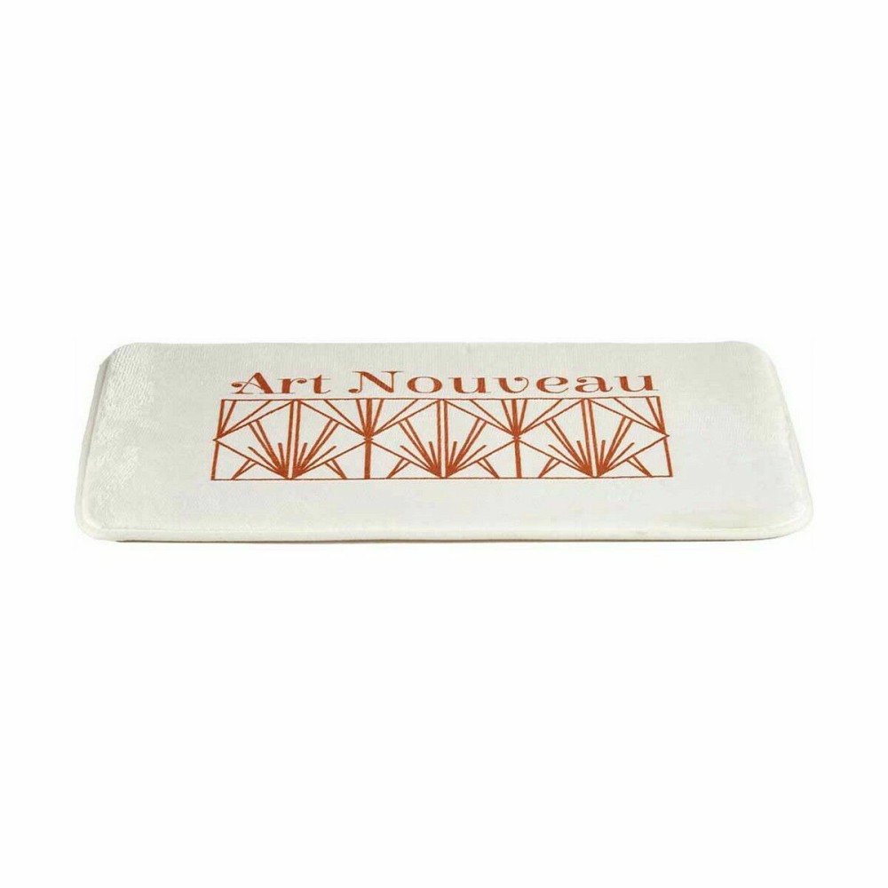 Bath rug Berilo Art Nouveau White Bronze 40 x 1,5 x 60 cm (12 Units)