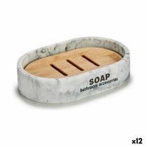 Soap dish Berilo CN-B5598M-2 Brown Resin Marble 8 x 2,5 x 12,5 cm 12,5 x 2,5 x 8,5 cm (12 Units)