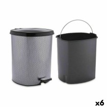 Pedal bin Berilo D004-2 Dark grey Plastic 6 L (6 Units)