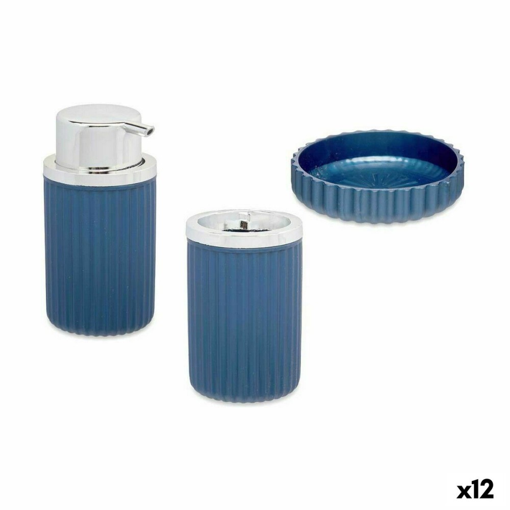 Ensemble de Bain Berilo 3318-5 Bleu Plastique (12 Unités)