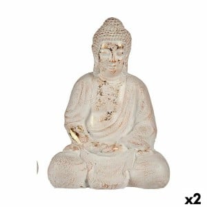 Dekorative Gartenfigur Ibergarden CC20436 Polyesterharz Buddha 22,5 x 41,5 x 29,5 cm (2 Stück)