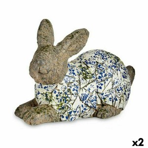 Figure décorative de jardin Ibergarden ZD18054 Polyrésine Lapin 20 x 29 x 40,5 cm (2 Unités)