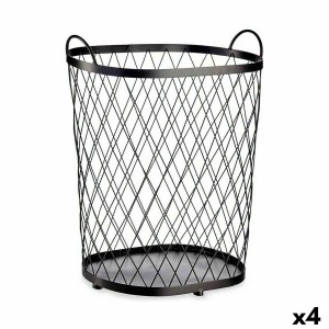 Korb Schwarz Metall 40 L 31 x 54,7 x 46,5 cm (4 Stück)