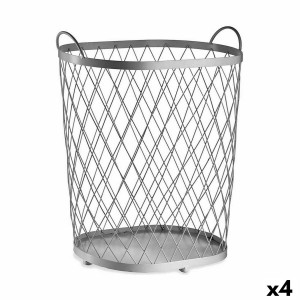 Panier Argenté Métal 40 L 31 x 54,7 x 46,5 cm (4 Unités)