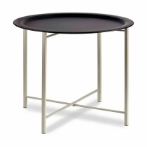 Table d'appoint Blanc Noir Métal 62 x 48,5 x 62 cm (4 Unités)