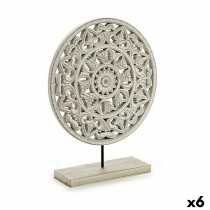 Decorative Figure Mandala White 30 x 36 x 7 cm (6 Units)