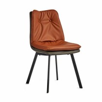 Fauteuil Boutons Marron Noir Gris Acier 62 x 85 x 47 cm (2 Unités)