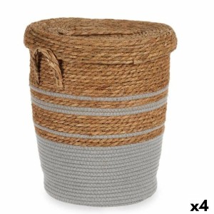 Panier Gift Decor YY21620J03S1 Marron Gris Algues marines (4 Unités)