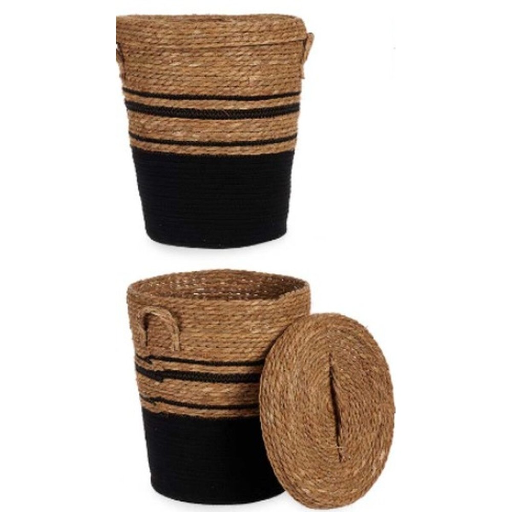 Basket Gift Decor YY21620J03S3 Brown Black Marine algae (4 Units)