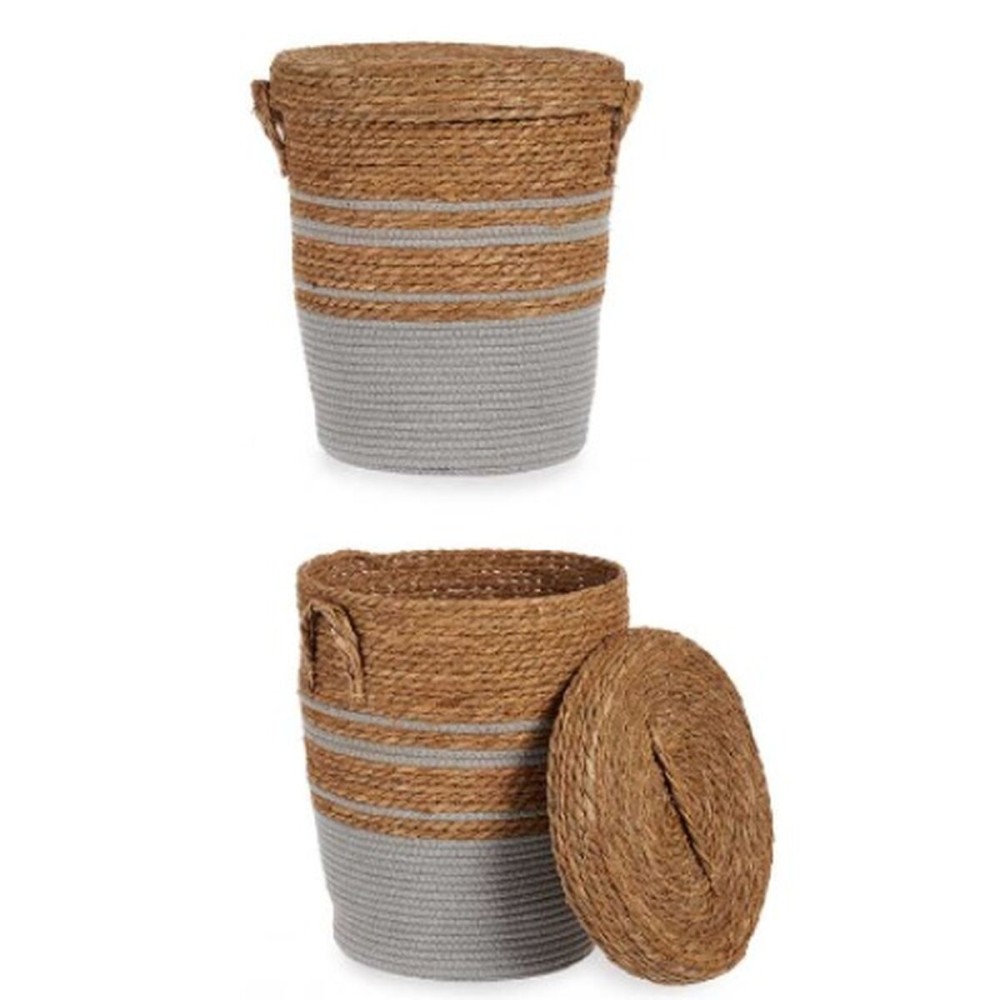 Panier Gift Decor YY21620J03S1 Marron Gris Algues marines (4 Unités)