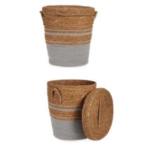 Panier Gift Decor YY21620J03L1 Marron Gris Algues marines (4 Unités)