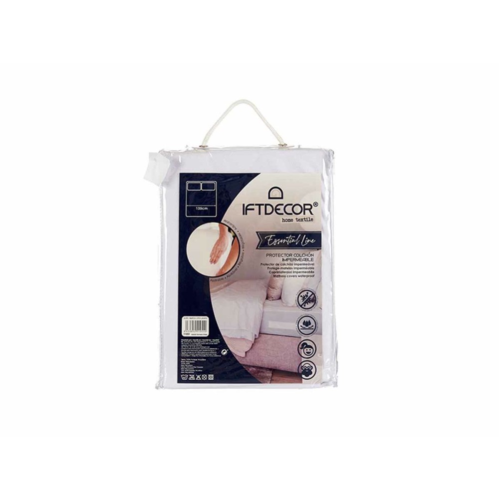 Mattress protector White 135 x 195 cm (6 Units)