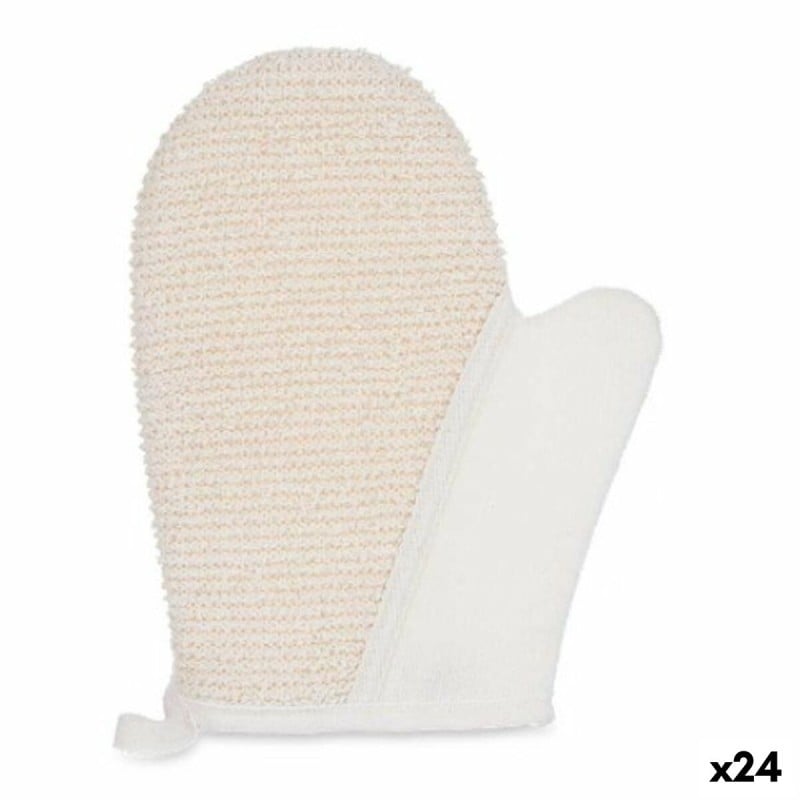 Bath Mitten Berilo B7081-10 White Beige (24 Units)